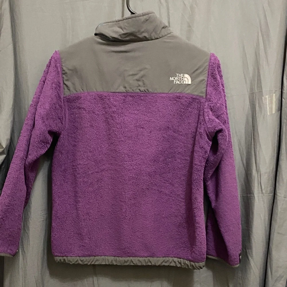 Girls The North Face Purple and Gray Fleece Jacket size large
